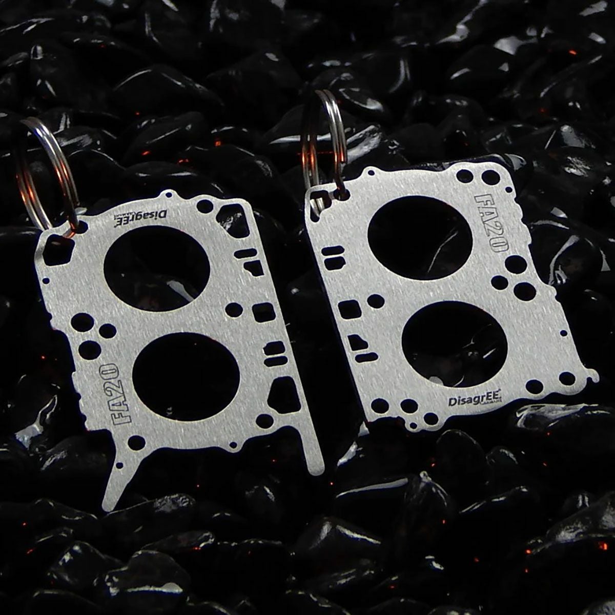 DisagrEE｜スバル FA20 ヘッドガスケット キーチェーン 左右セット｜キーホルダー