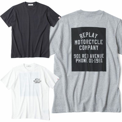 REPLAY｜フロント＆バック プリント Tシャツ｜トップス｜アイアン