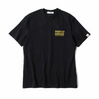 REPLAY｜"リプレイ ガレージ"チェスト プリント Tシャツ｜トップス｜ブラック