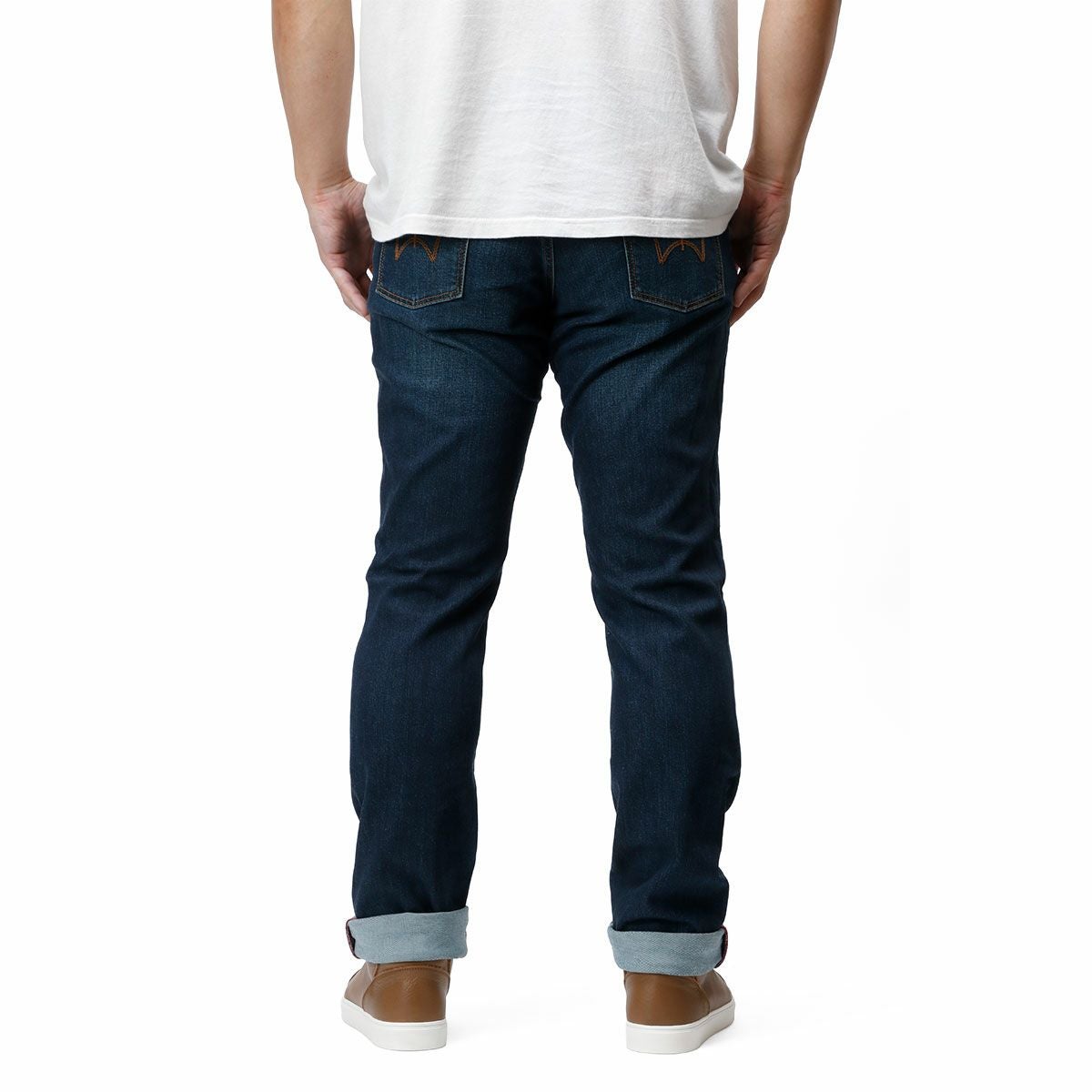 56design｜エドウィン コラボ 3D フィット コーデュラ デニム ’25｜パンツ｜ダメージウォッシュ｜モデル着用