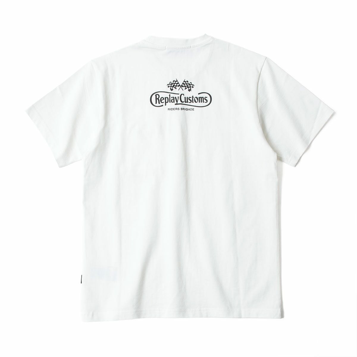 REPLAY｜ブレスト ポケット ＆ プリント ジャージー Tシャツ｜トップス｜ナチュラルホワイト