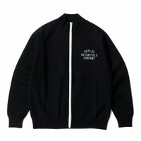 REPLAY｜ハイネック フルジップ ニット スウェットシャツ｜トップス｜ブラック