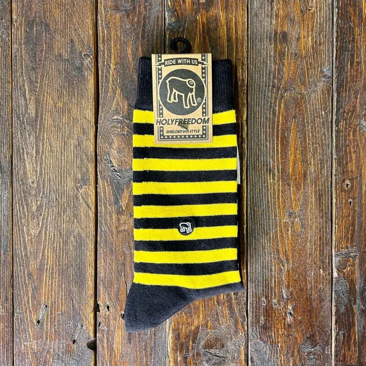 HolyFreedom｜マヤ ソックス｜雑貨｜ブラック×イエロー×ホワイト