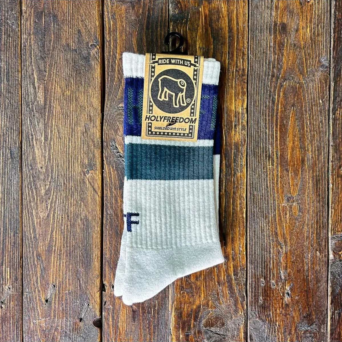 HolyFreedom｜ラリーバード ソックス｜雑貨｜ホワイト×ブルー