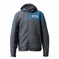 56design｜クォーター パーカー ’25｜アウター｜マットブルー×グレー