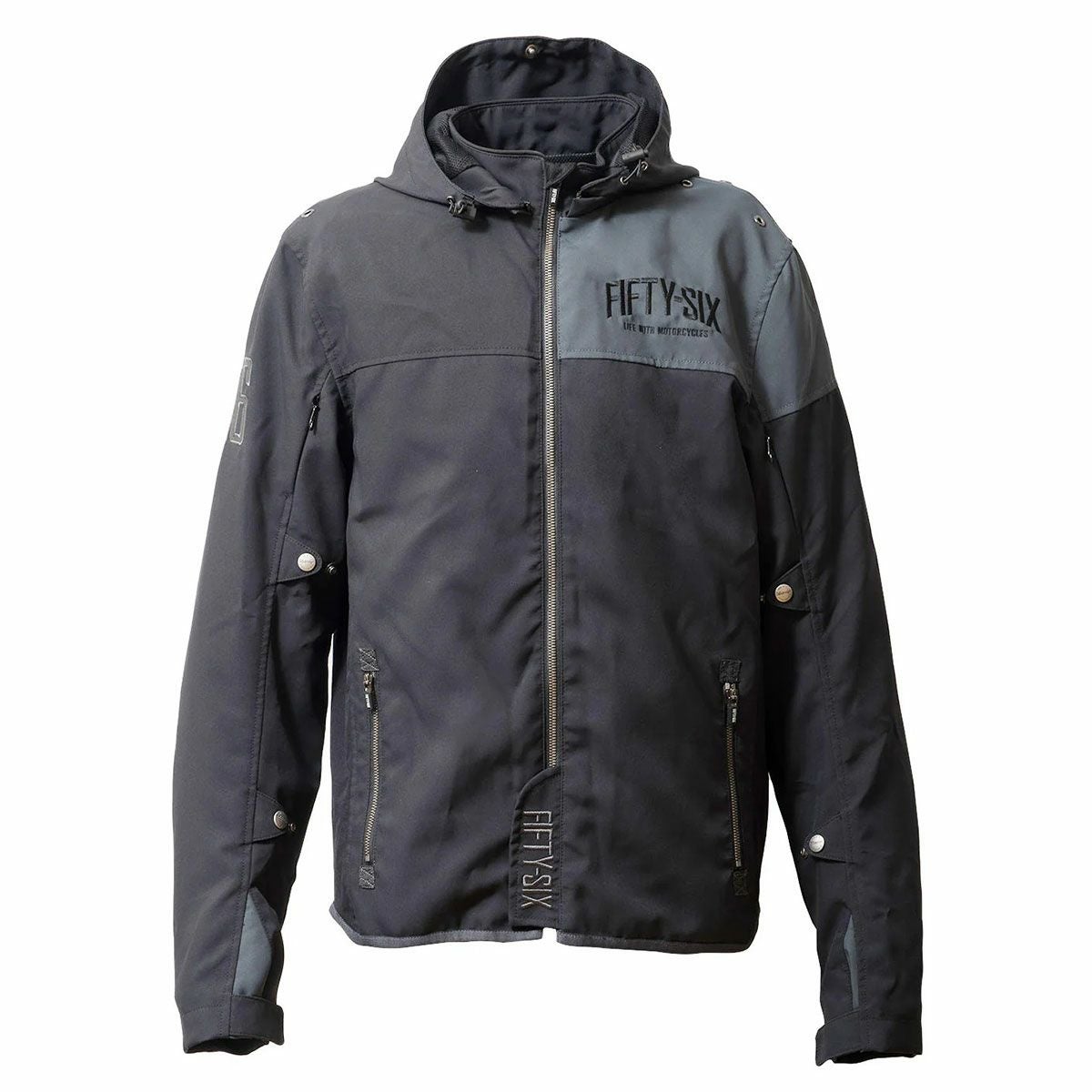 56design｜クォーター パーカー ’25｜アウター｜マットグレー×ブラック