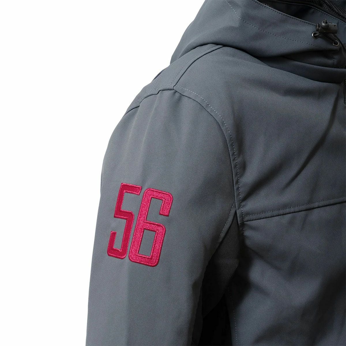 56design｜クォーター パーカー ’25｜アウター｜マットレッド×グレー