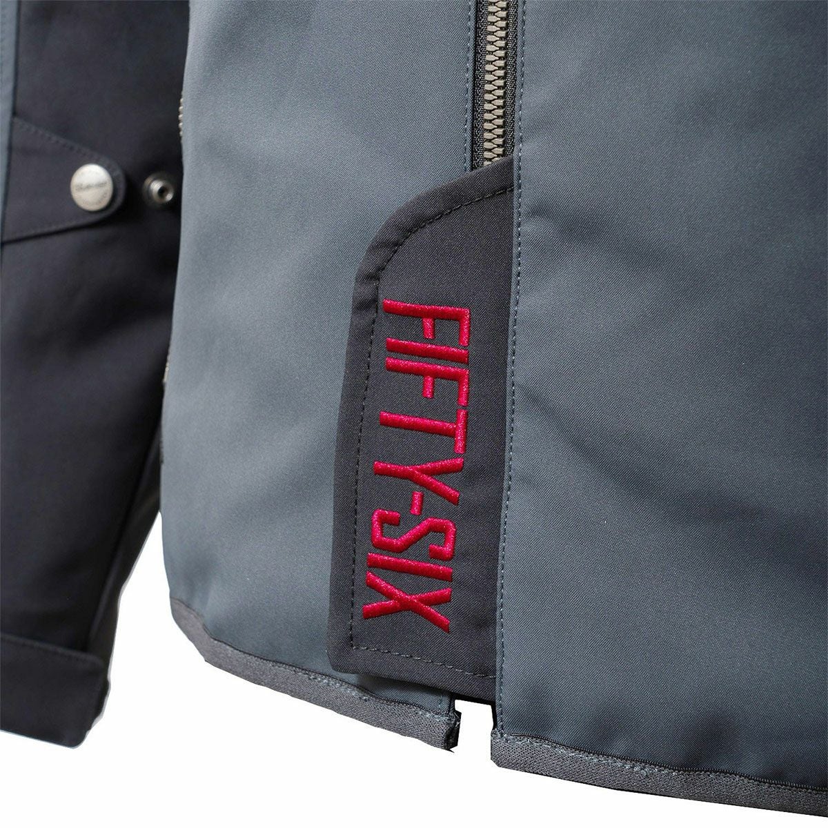 56design｜クォーター パーカー ’25｜アウター｜マットレッド×グレー