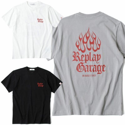 REPLAY｜リプレイ ガレージ コットン Tシャツ｜トップス