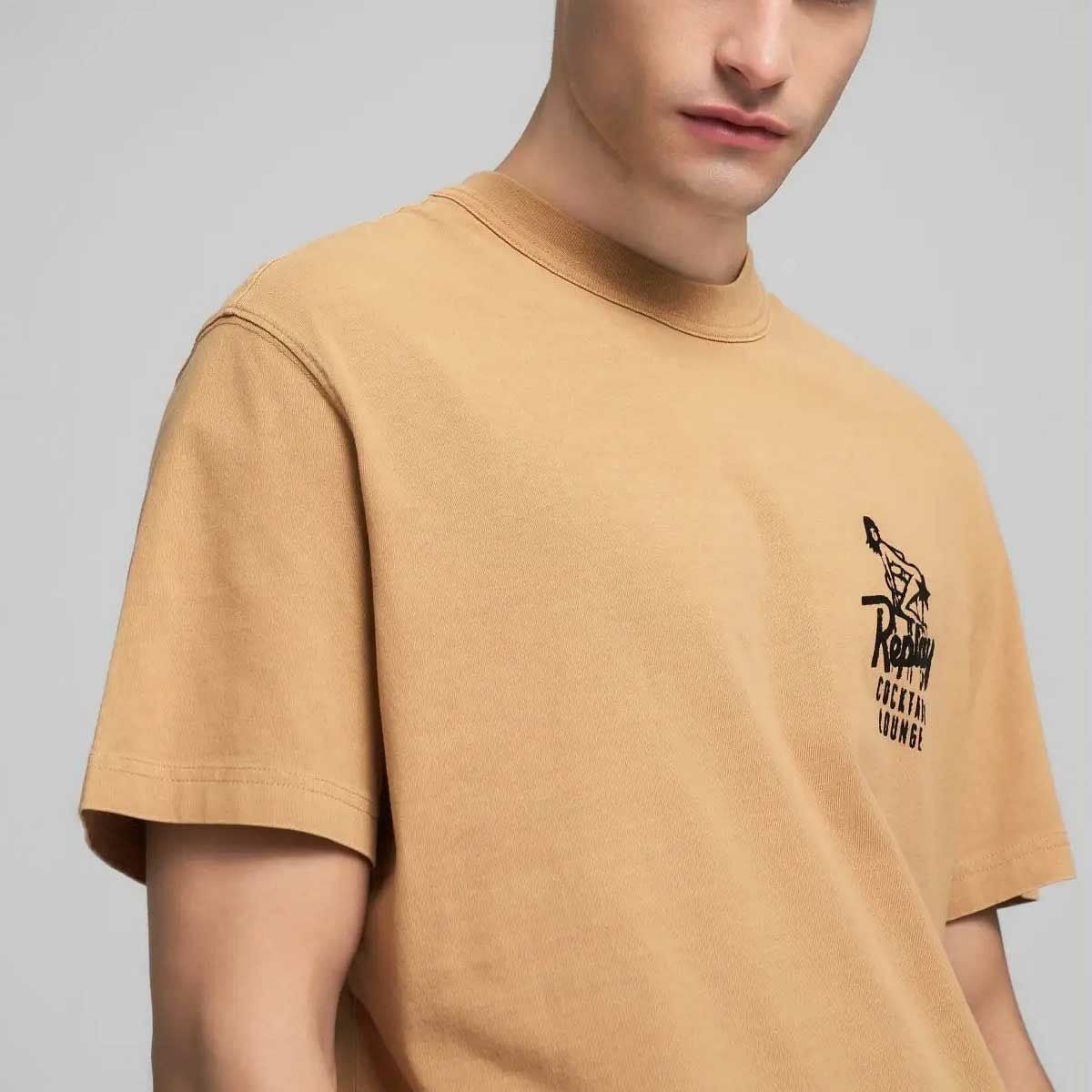 REPLAY｜フロック グラフィックス ジャージー Tシャツ｜トップス｜キャニオン｜モデル着用