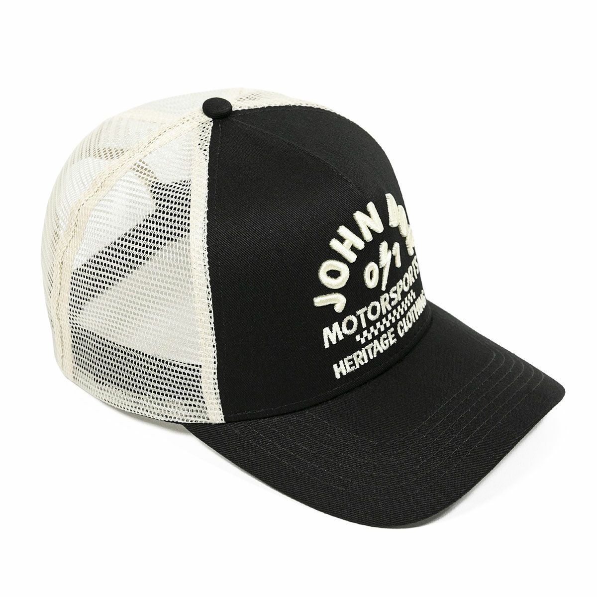 John Doe｜トラッカーハット ブラック/ホワイト｜帽子｜ブラック×ホワイト