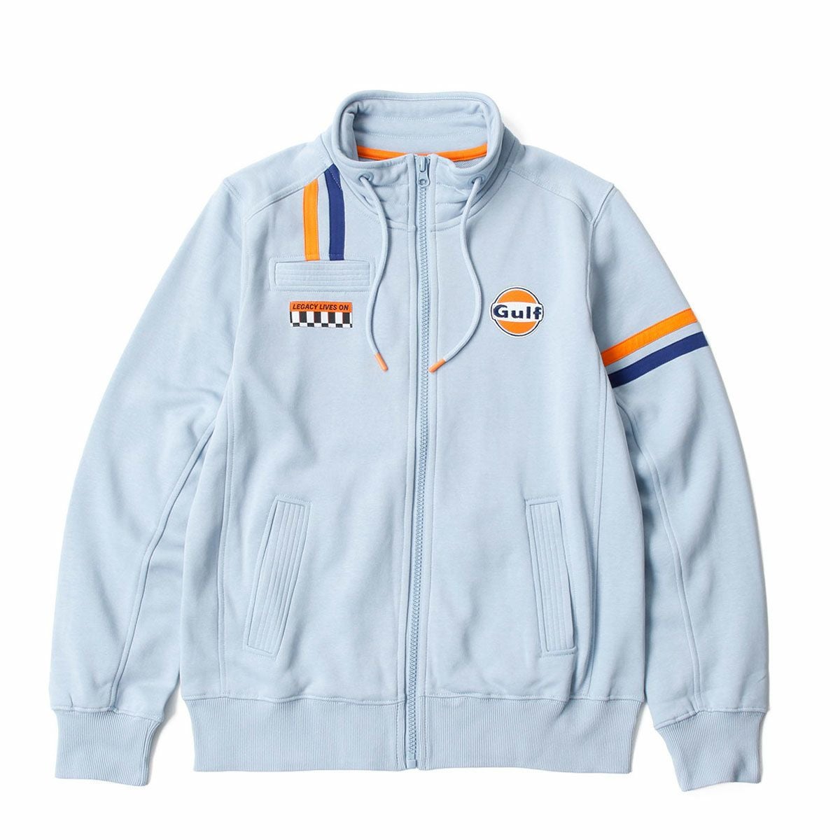 GULF｜ガルフ ハイブリッド ジップ ジャケット｜スウェット｜ライトブルー