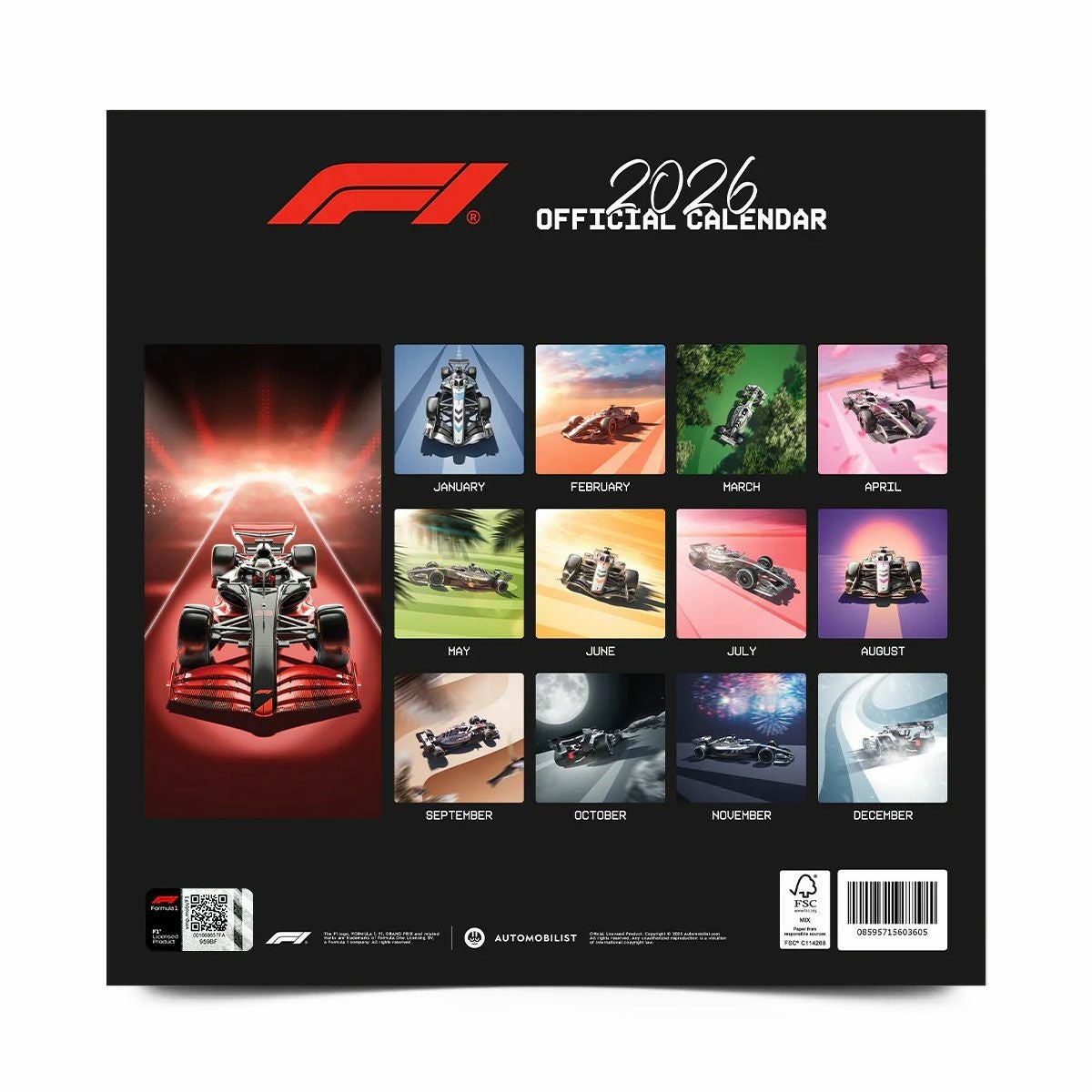 F1 オフィシャル カレンダー 2026 | モトーリモーダ公式オンラインショップ