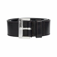 REPLAY｜メンズ エンボス ロゴ レザー ベルト｜雑貨｜ブラック