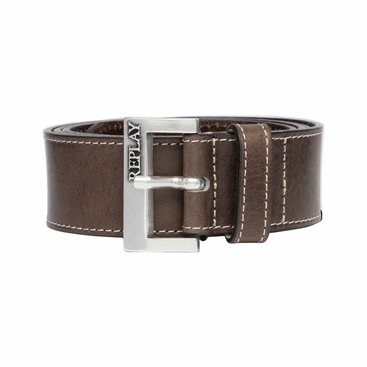 REPLAY｜メンズ エンボス ロゴ レザー ベルト｜雑貨｜JAVA