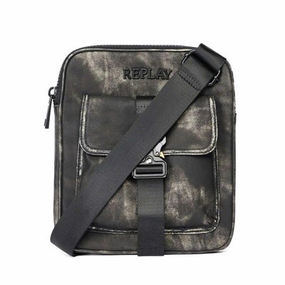 REPLAY｜ウォッシュド ブラック クロスボディ バッグ｜バッグ