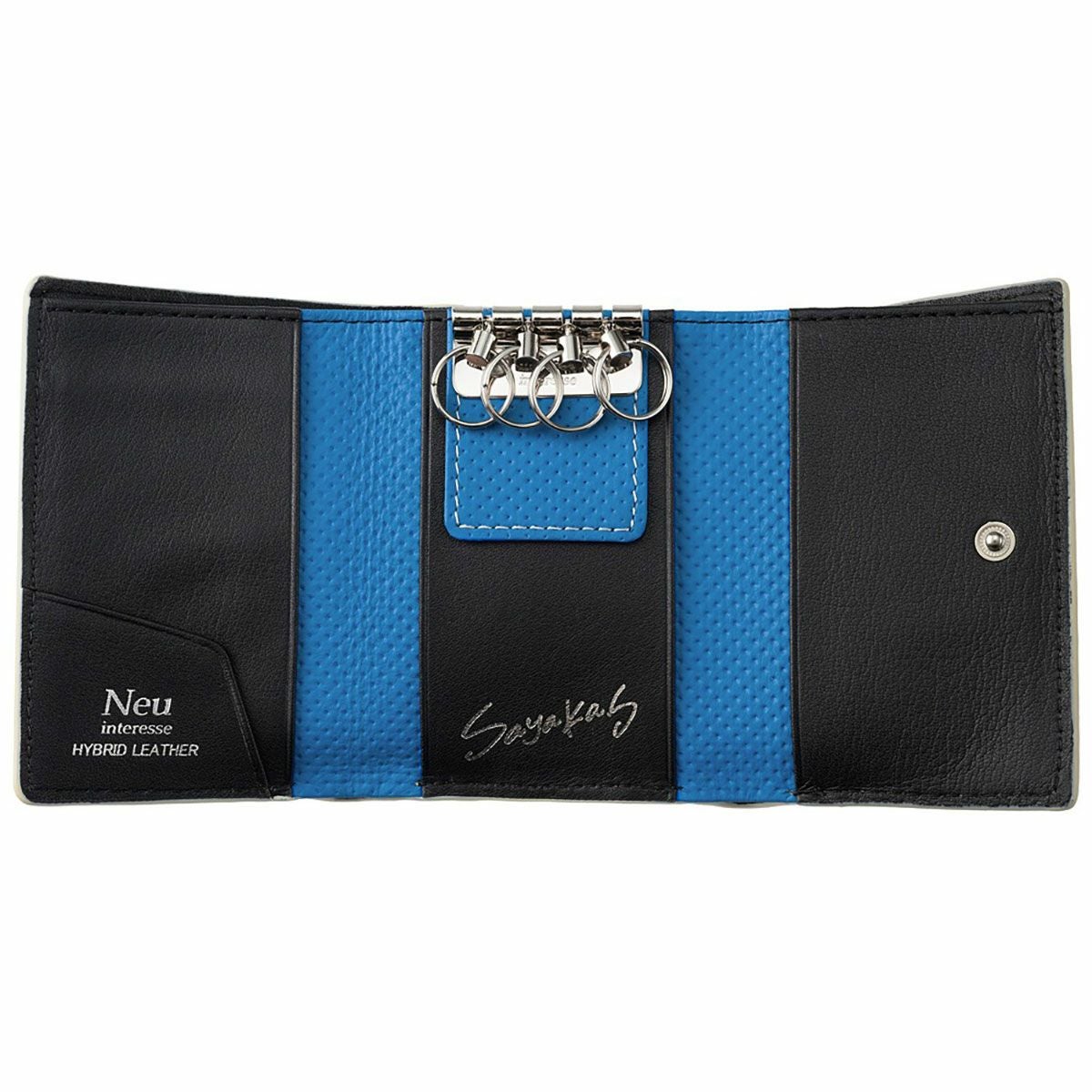 neuinteresse｜三つ折り財布 キーケース付き 下田紗弥加モデル｜財布｜ブルー