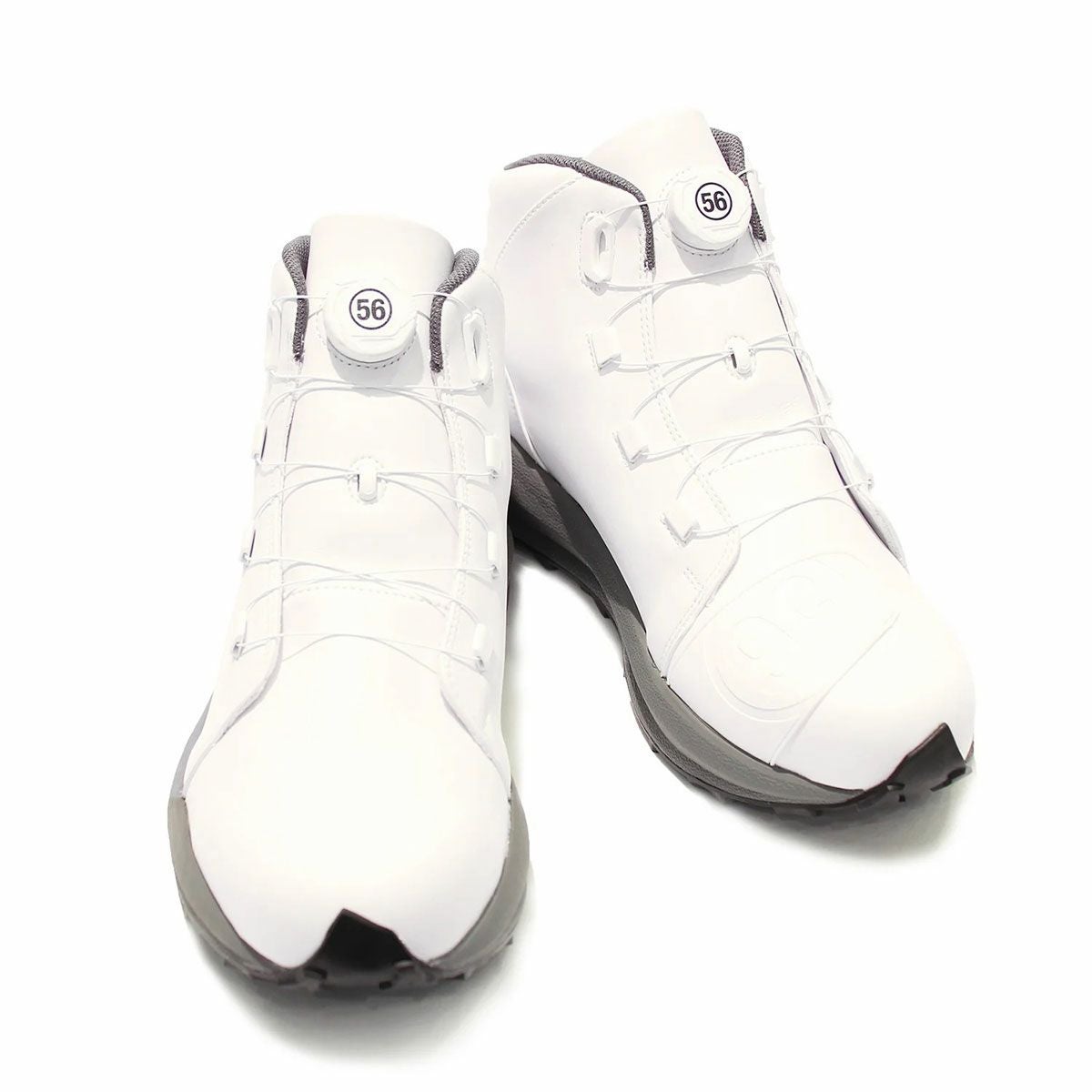 56design｜ライディング ウェッジ ソール シューズ｜スニーカータイプ｜ホワイト×グレー ソール