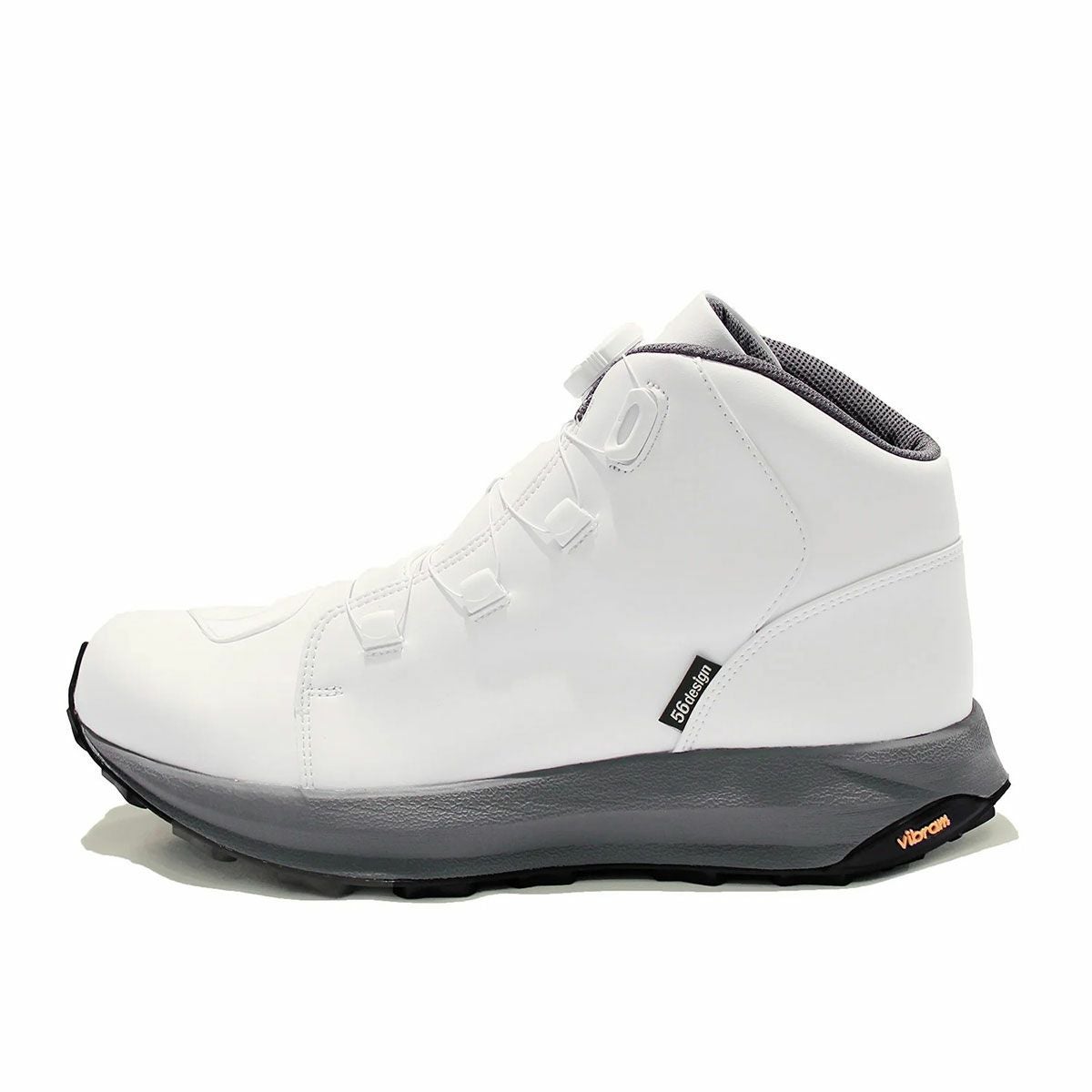 56design｜ライディング ウェッジ ソール シューズ｜スニーカータイプ｜ホワイト×グレー ソール