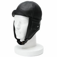 Motorimoda｜レザー アビエーターハット｜帽子｜ブラック｜モデル着用