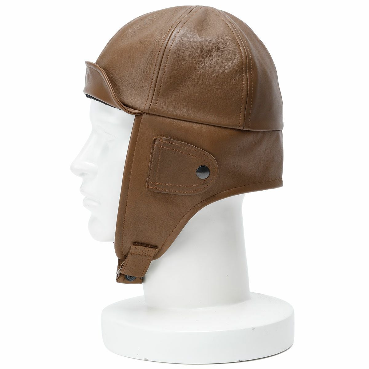 Motorimoda｜レザー アビエーターハット｜帽子｜ライトブラウン｜モデル着用