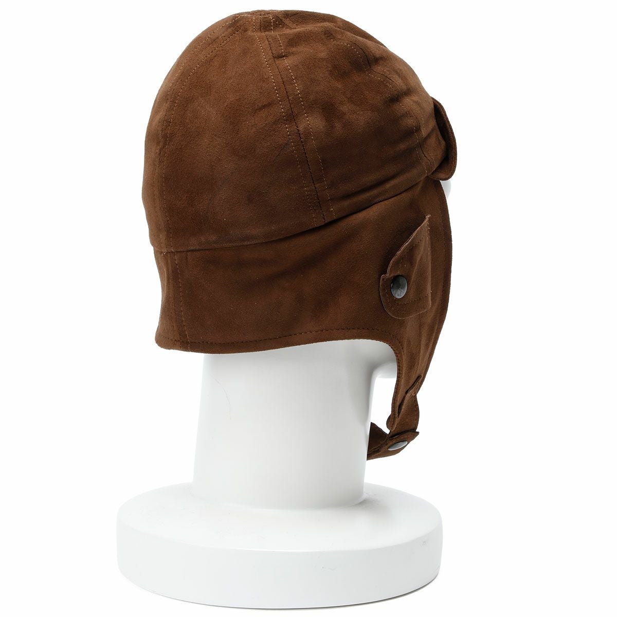 Motorimoda｜レザー アビエーターハット｜帽子｜スエードブラウン｜モデル着用