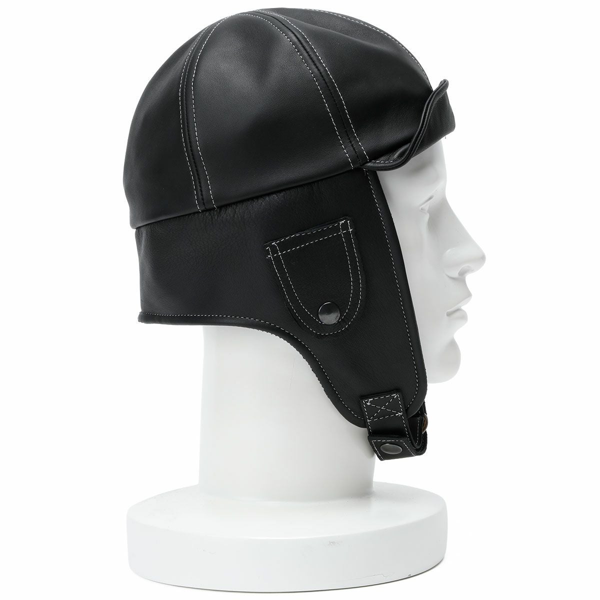 Motorimoda｜レザー アビエーターハット｜帽子｜ブラック｜モデル着用