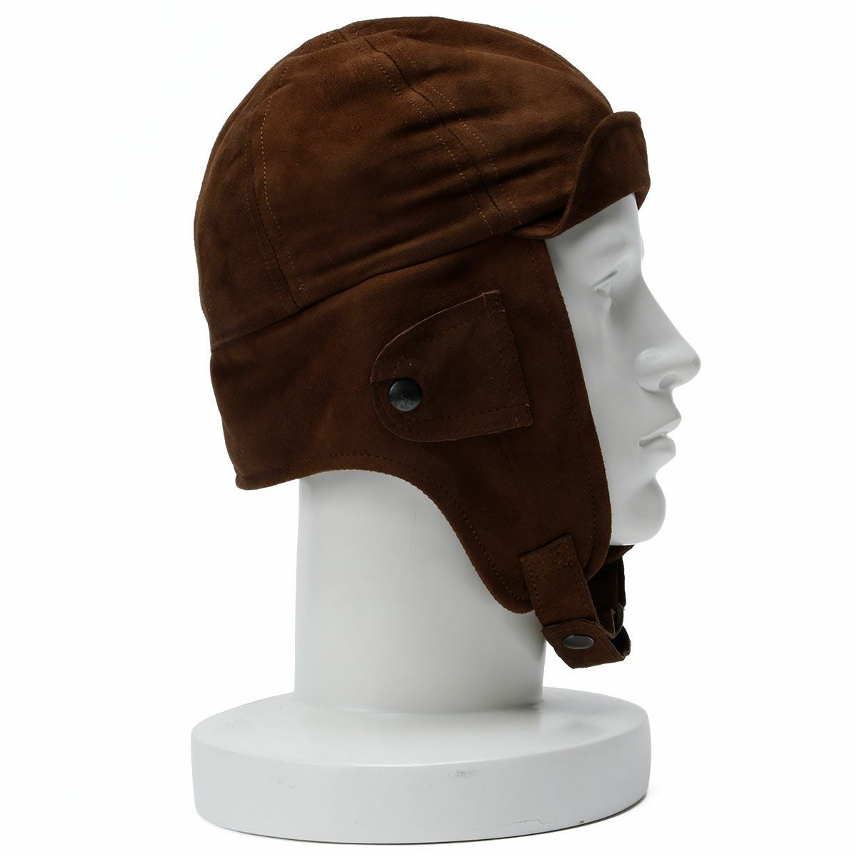 Motorimoda｜レザー アビエーターハット｜帽子｜スエードブラウン｜モデル着用