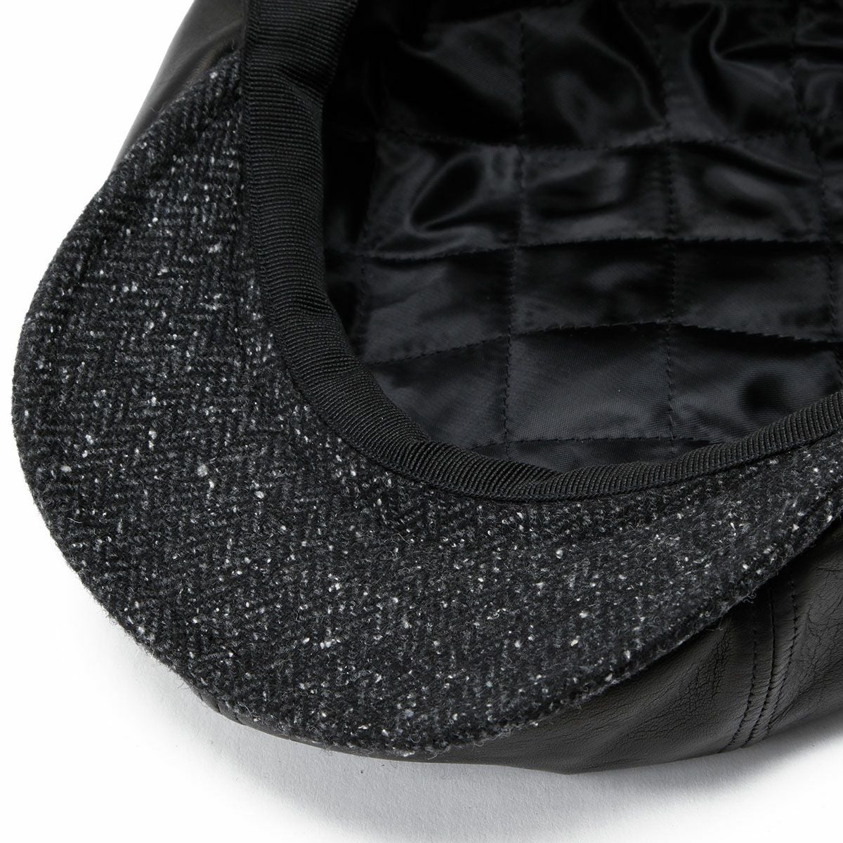 Motorimoda｜ウールブリム レザーハンチング｜帽子｜ブラック