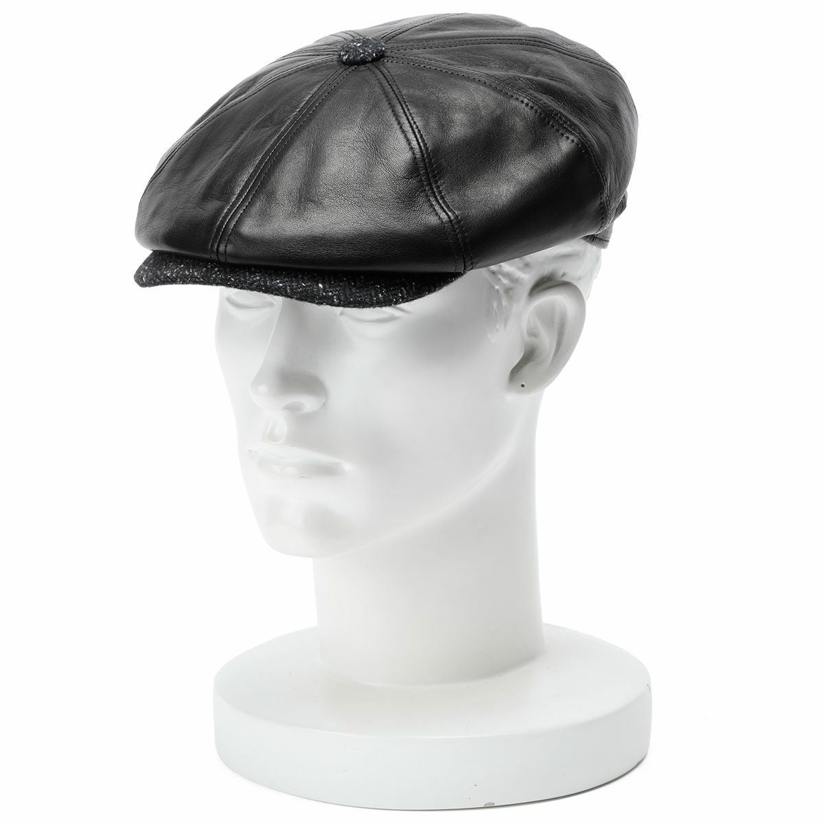 Motorimoda｜ウールブリム レザーハンチング｜帽子｜ブラック｜モデル着用