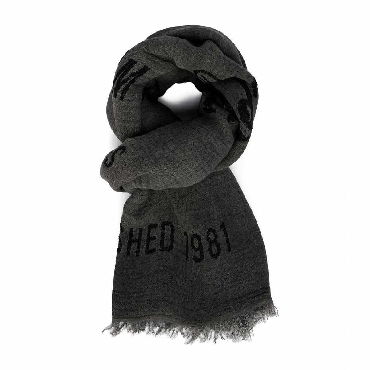 REPLAY｜フリンジ レタリングストール｜雑貨｜コーヒー