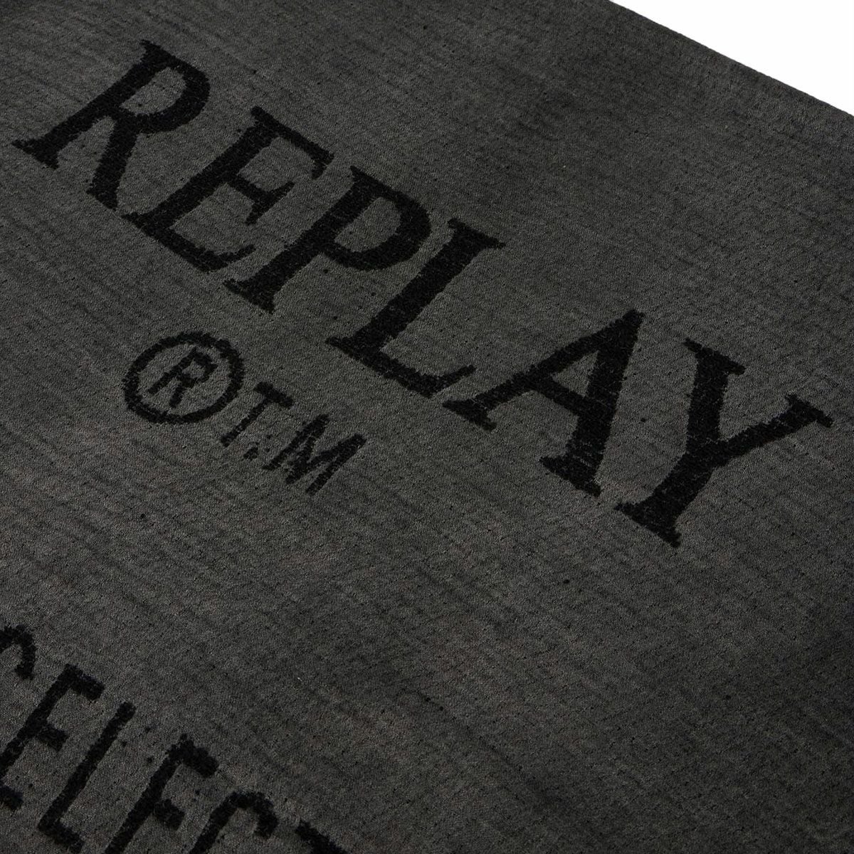 REPLAY｜フリンジ レタリングストール｜雑貨｜コーヒー