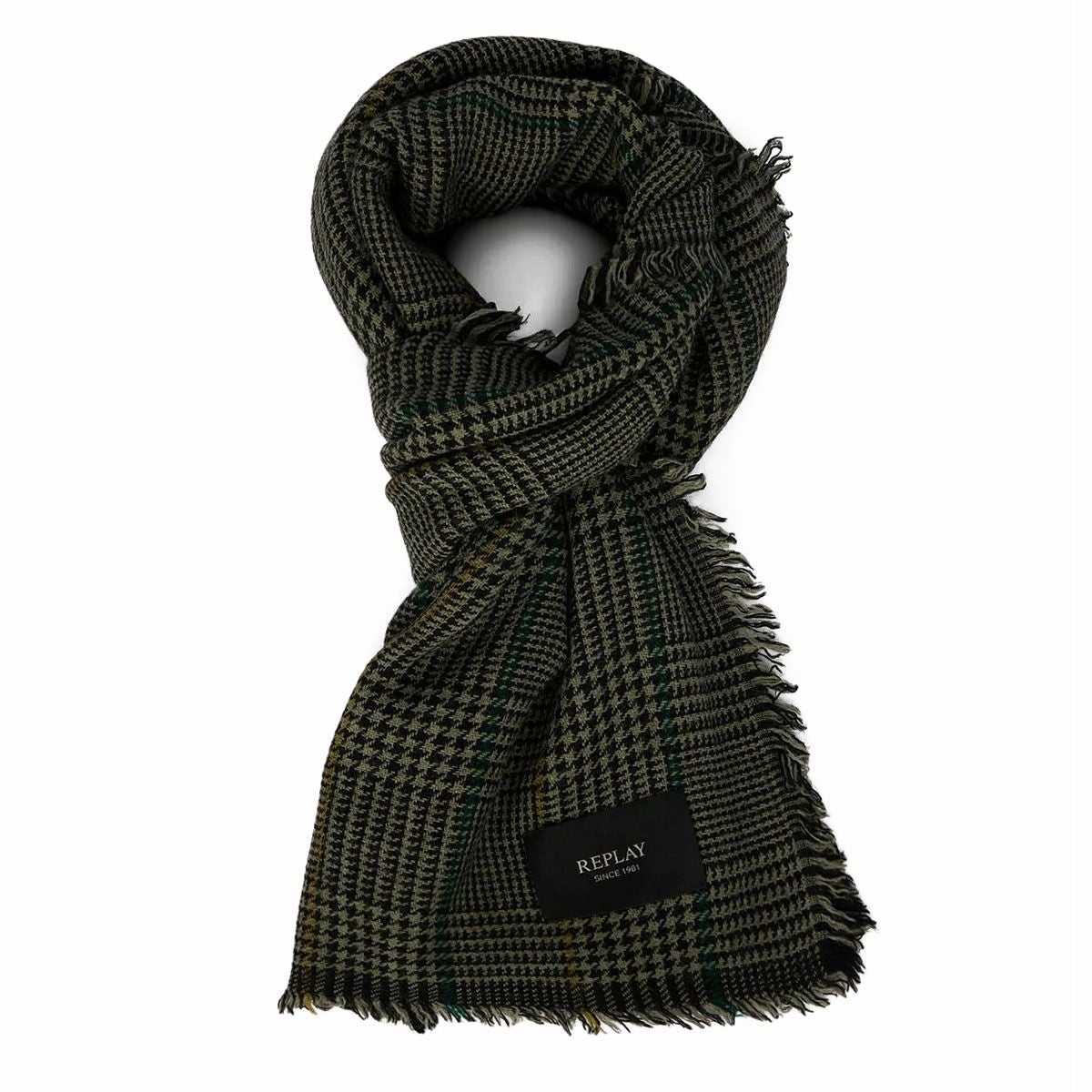 REPLAY｜フレイド グレンチェック スカーフ｜雑貨