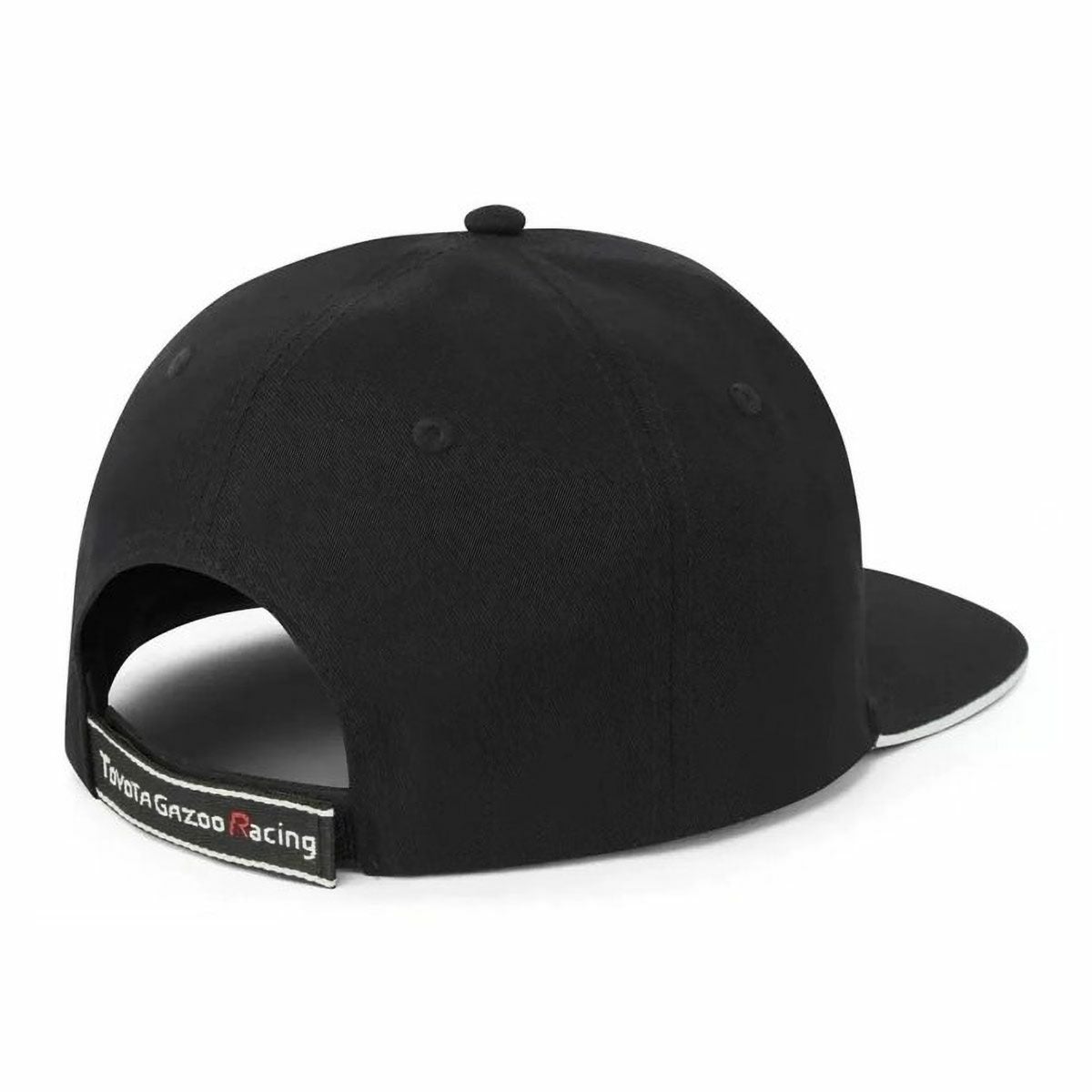 GR｜TOYOTA ガズーレーシング フラットブリム ロゴ ベースボールキャップ｜帽子｜ブラック