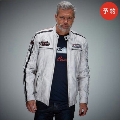 GULF｜D.K.ヴィンテージ レーシング ジャケット｜アウター｜オフホワイト｜モデル着用