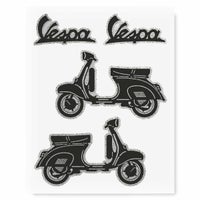 VESPA｜ベスパ ステッカー 10x12cm｜雑貨