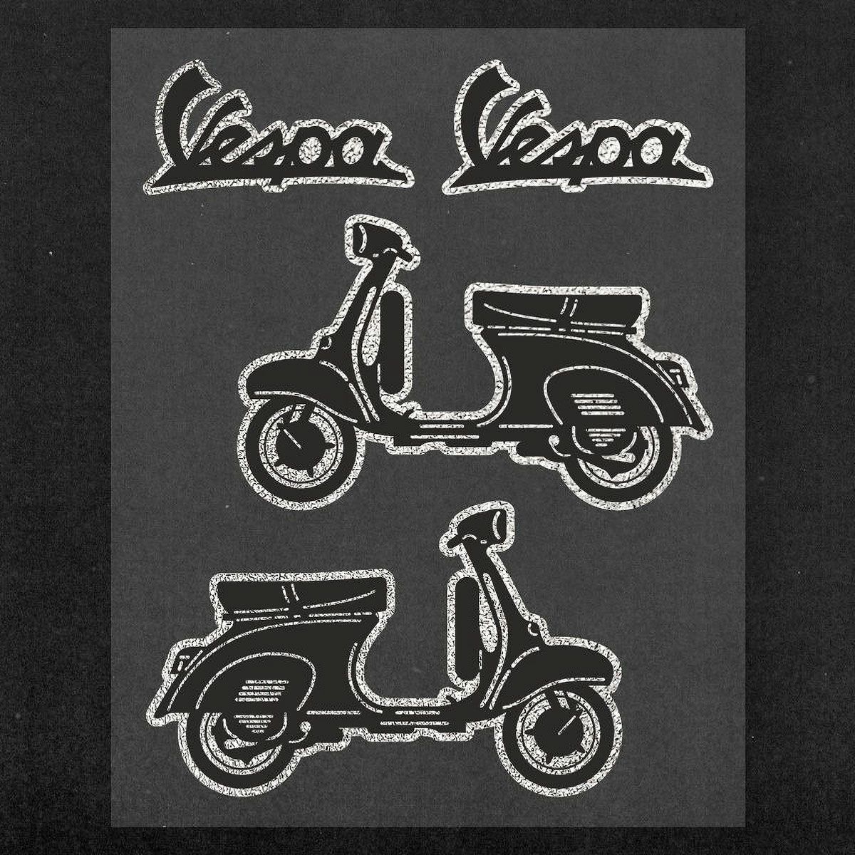 VESR　ベスプ　ステッカー ベスパ ステッカー 10x12cm | モトーリモーダ公式オンラインショップ