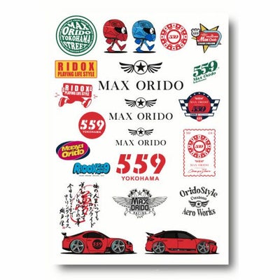 MAX ORIDO｜Max Orido A4 アソート ロゴステッカー Ver 2｜雑貨