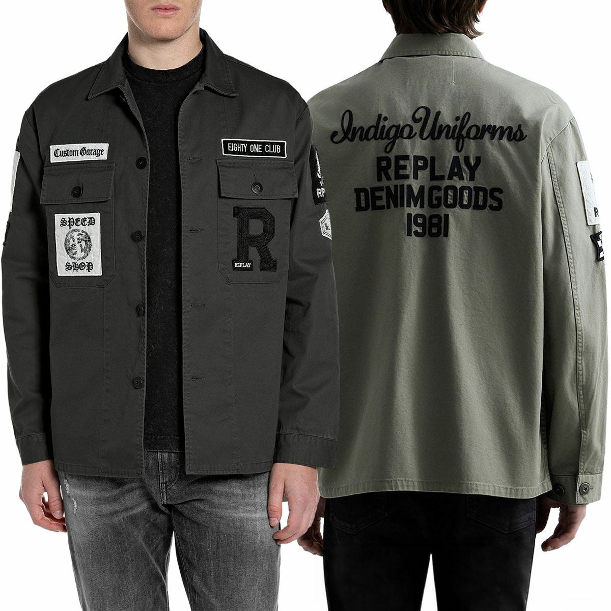 EPLAY｜カスタムパッチアーミージャケット｜ウェア