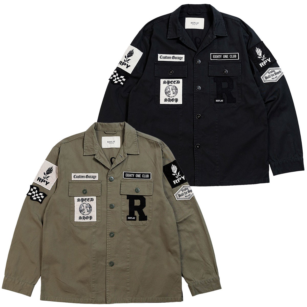 EPLAY｜カスタムパッチアーミージャケット｜ウェア