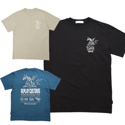 REPLAY｜カスタム プリント ジャージー Tシャツ｜トップス