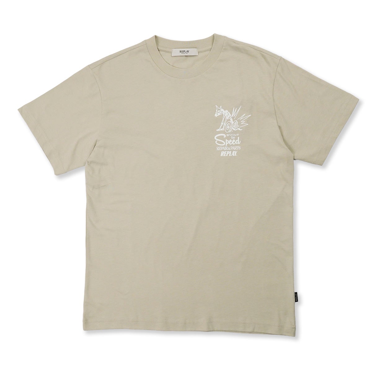 REPLAY｜カスタム プリント ジャージー Tシャツ｜トップス｜ブラック