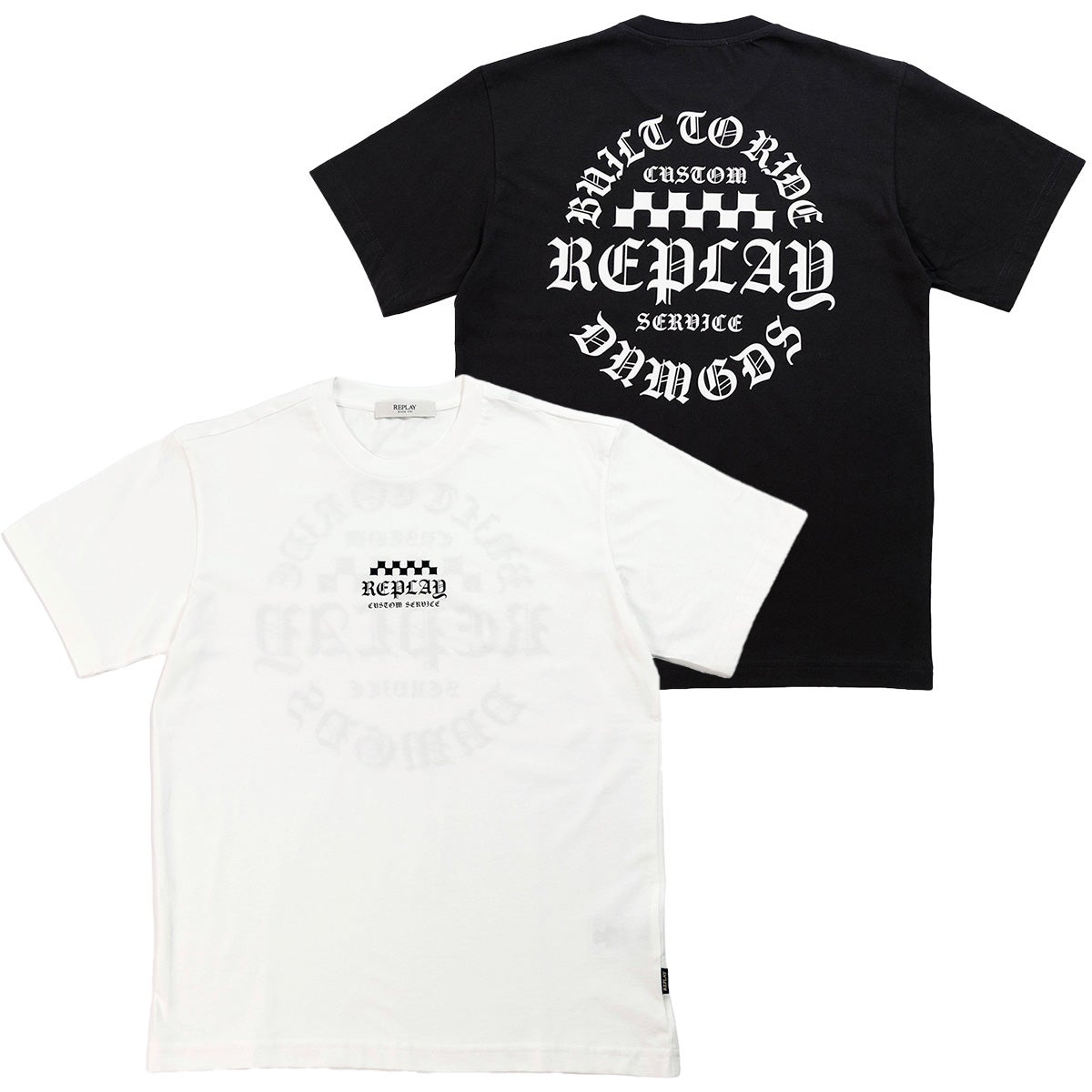 REPLAY｜レギュラーフィット レタリング Tシャツ｜トップス