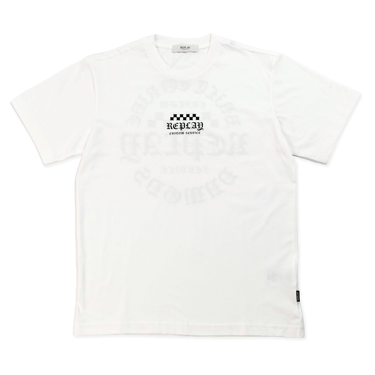 REPLAY｜レギュラーフィット レタリング Tシャツ｜トップス｜ナチュラルホワイト