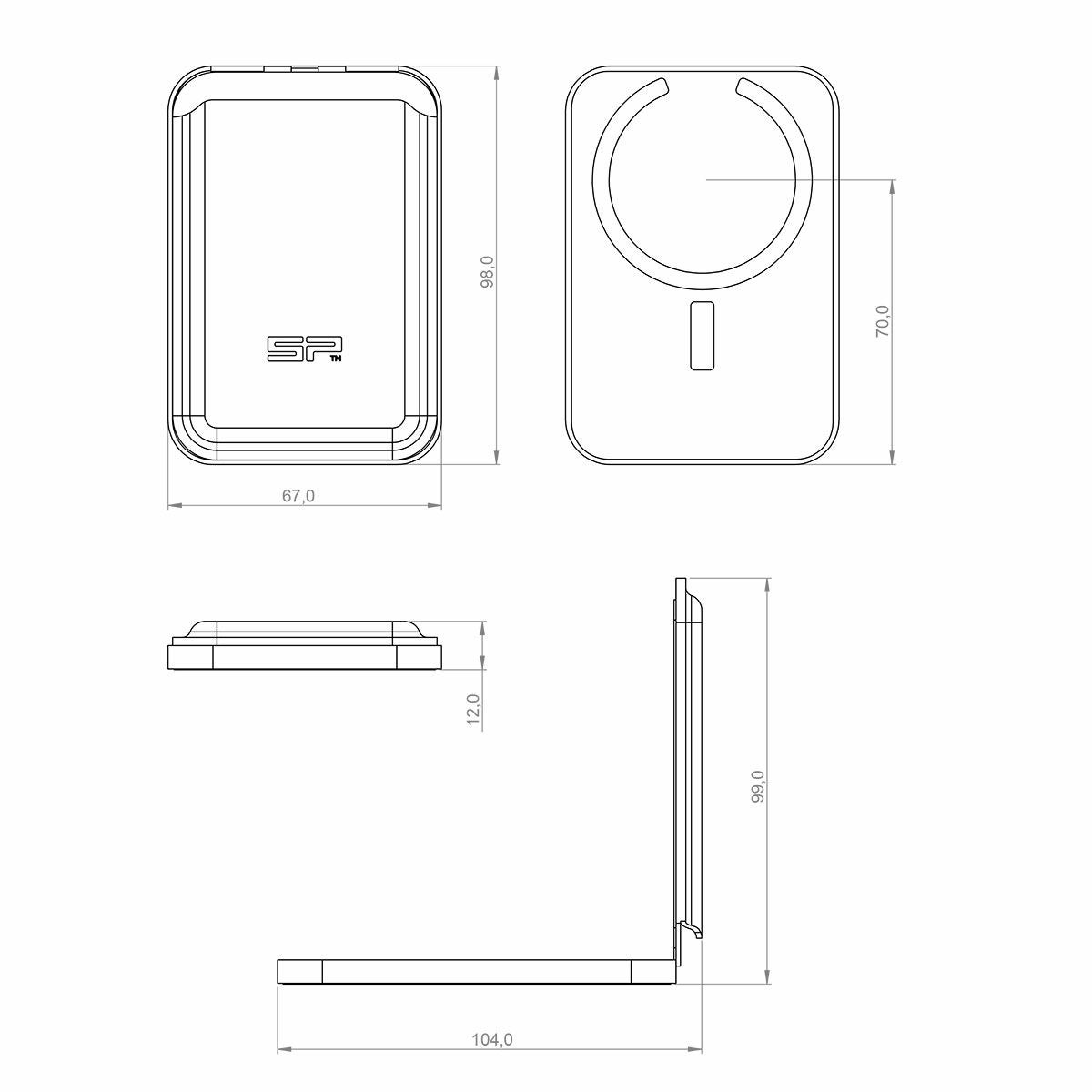 SP CONNECT｜マグネットカードウォレット｜雑貨｜ブラック｜サイズ詳細