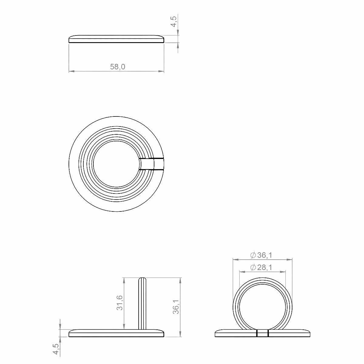 SP CONNECT｜マグネット式 リング マウント｜雑貨｜サイズ詳細
