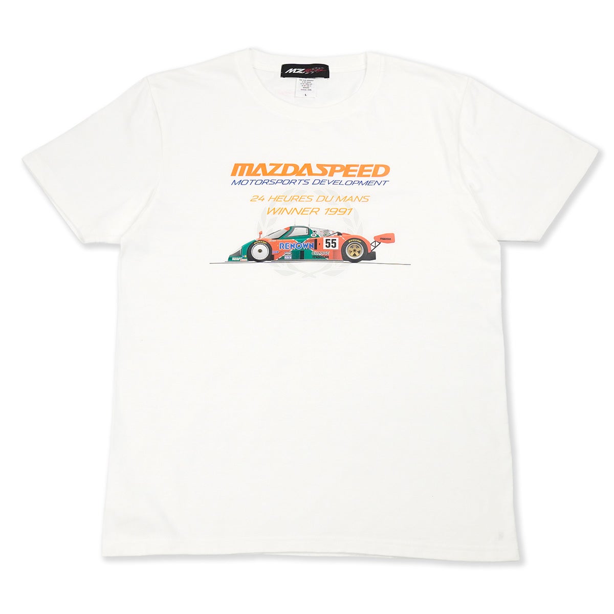 MZRacing｜マツダ 787B イラストTシャツ MAZDA SPEED｜ウェア｜ホワイト