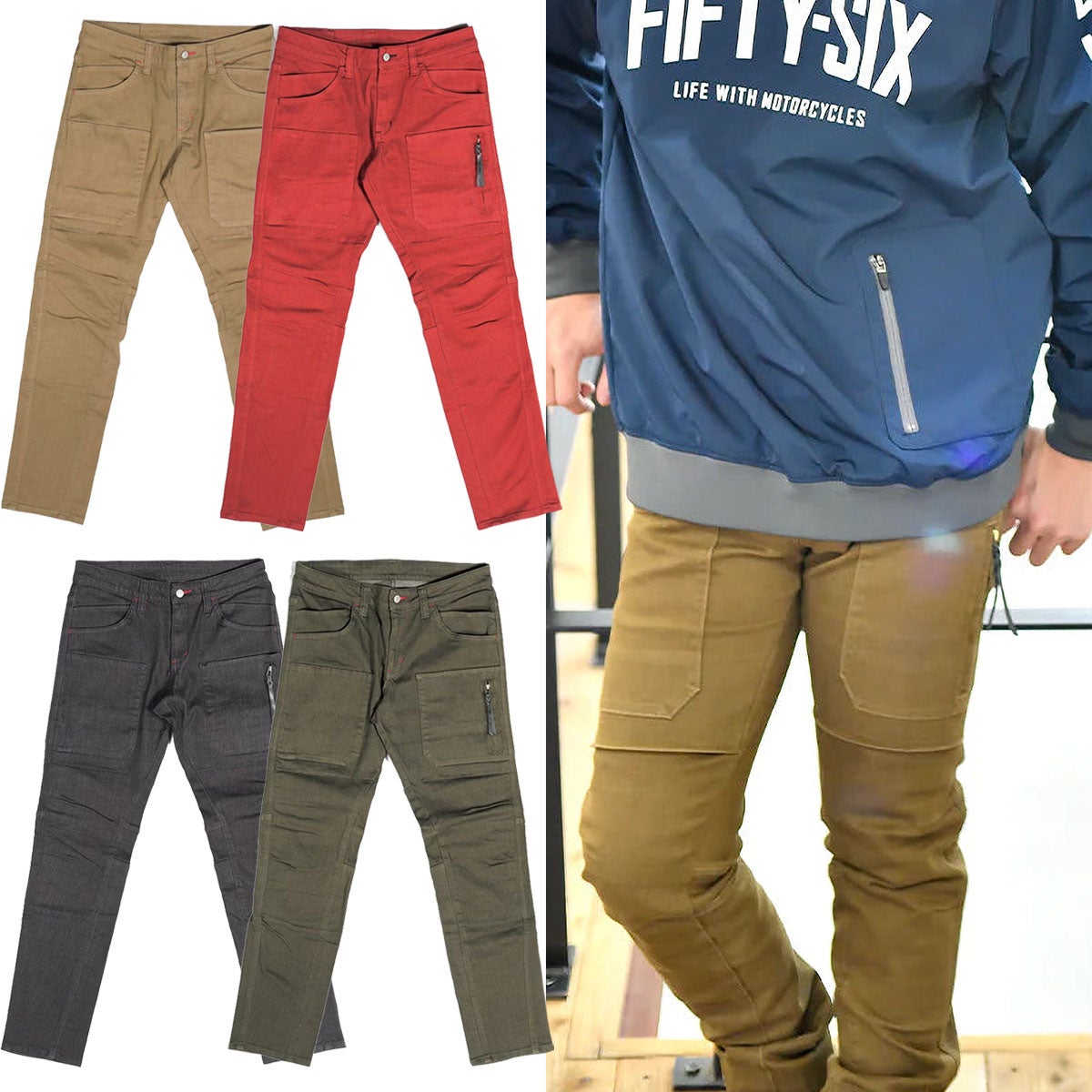 56design | EDWIN コラボ 3Dフィット ストレッチ カーゴ パンツ ’26