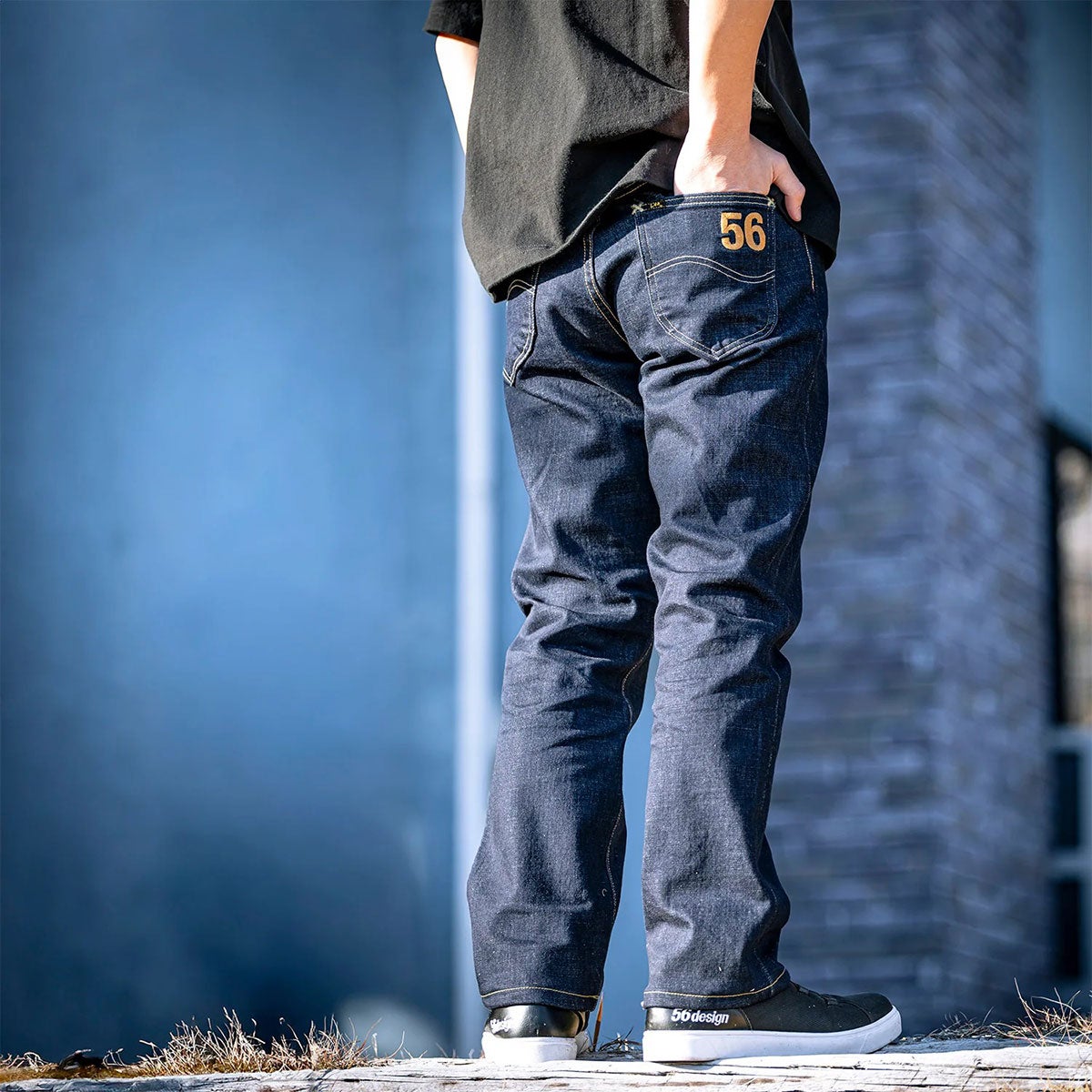 56design｜Lee x 56design デュラブル ジーンズ｜デニム｜1 Wash｜モデル着用