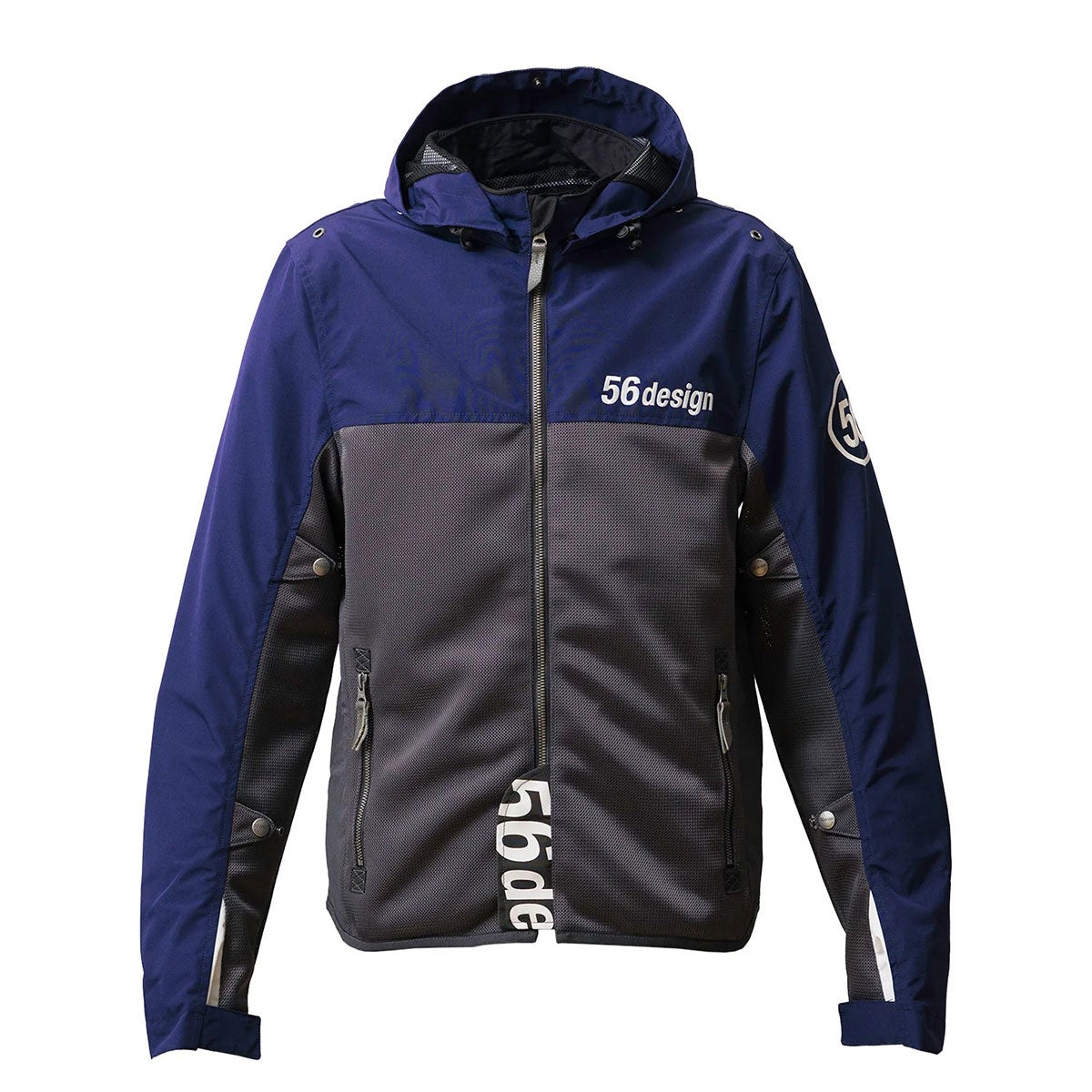 56design｜ハーフ メッシュ パーカー エヴォ 2 ’26｜アウター｜ダークグレー×ネイビー